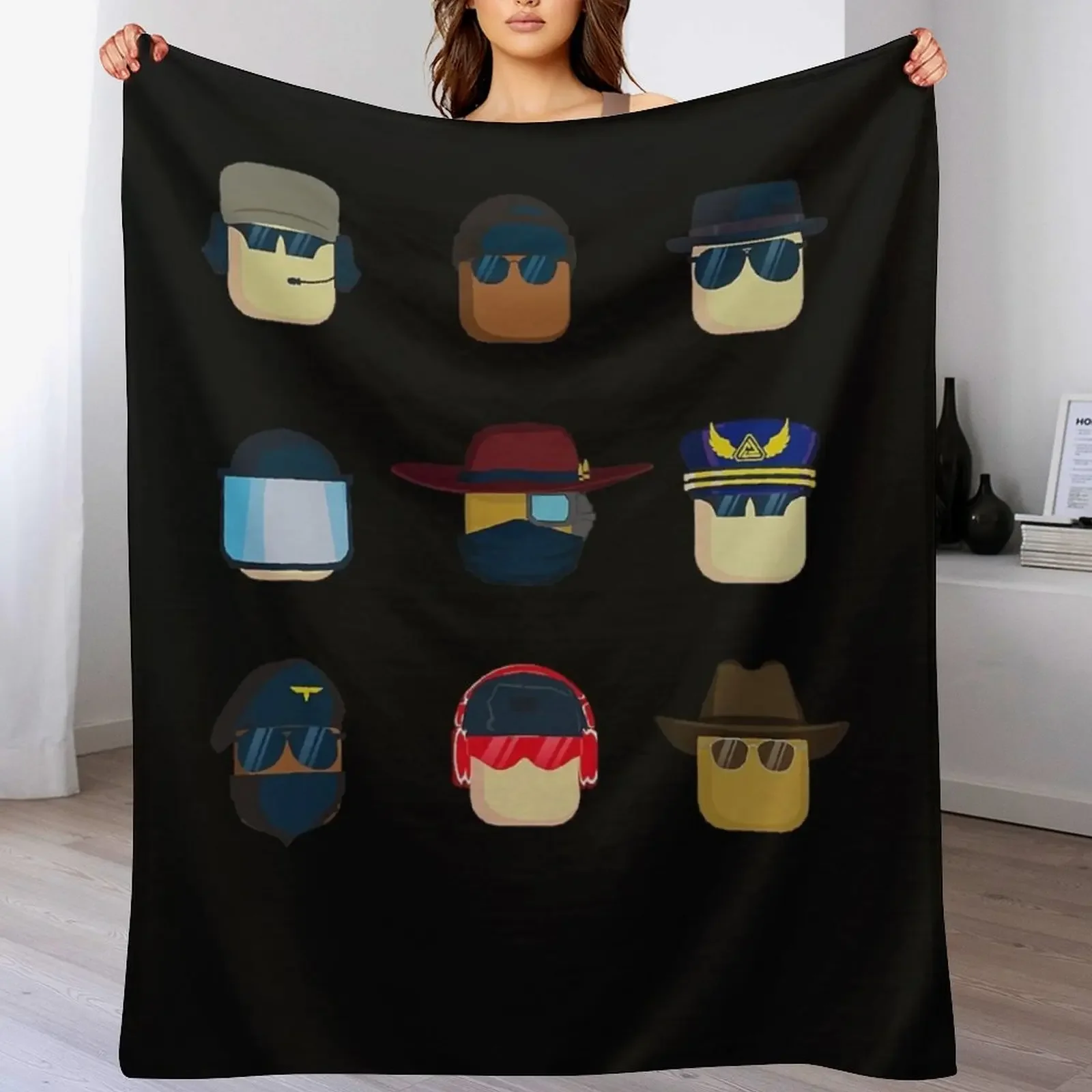 

Tower Defense Simulator Frontline Defenders Throw Blanket Plush Tourist Retros Large Blankets