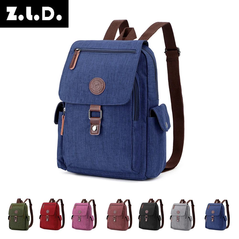 New waterproof material ladies backpack multi-function vintage canvas backpack fashion casual youth student bag Mochila