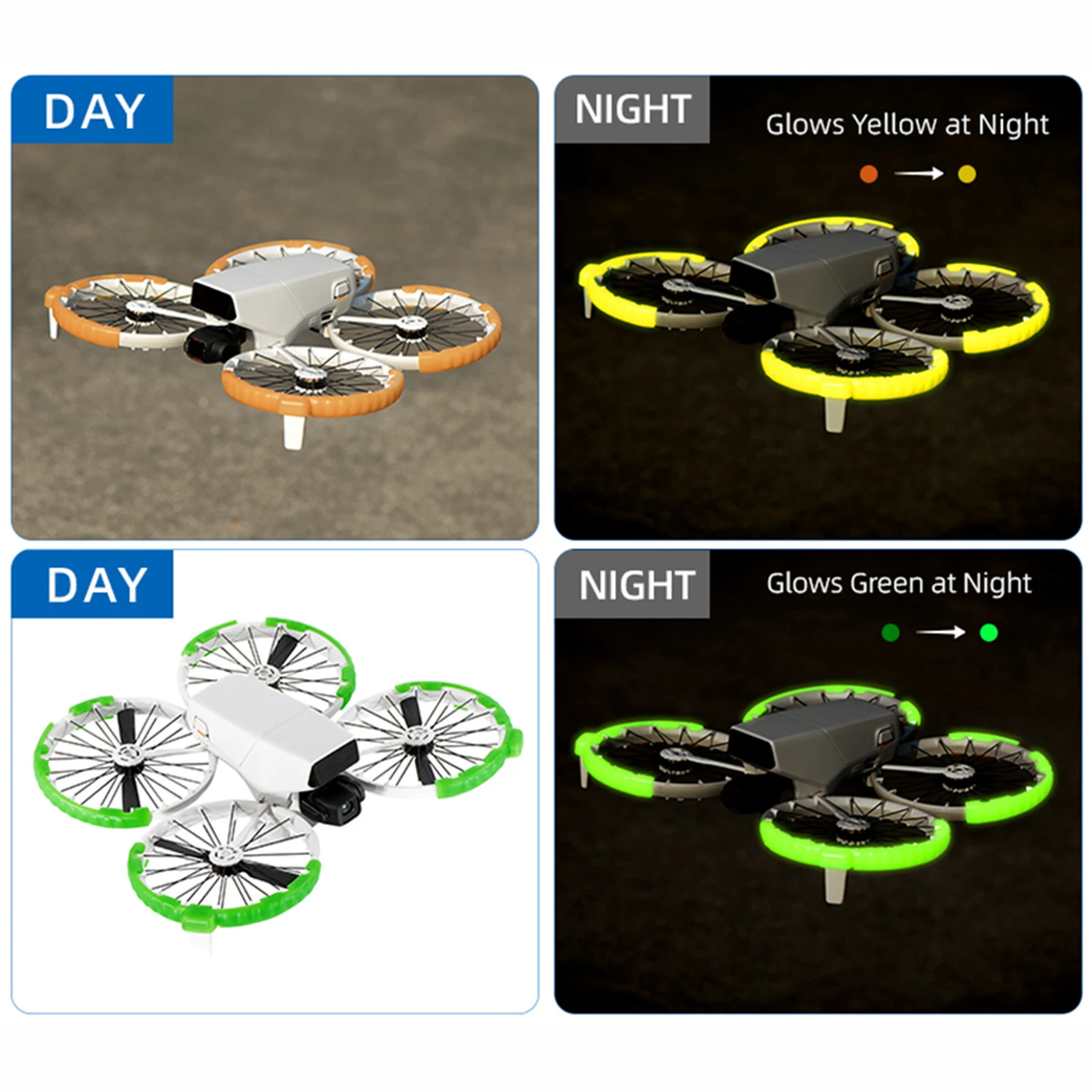 STARTRC Propeller Guard for DJI Flip Wing Arm Protective Cover Anti-collision Ring Luminous Bump Sleeve Propellers Protector