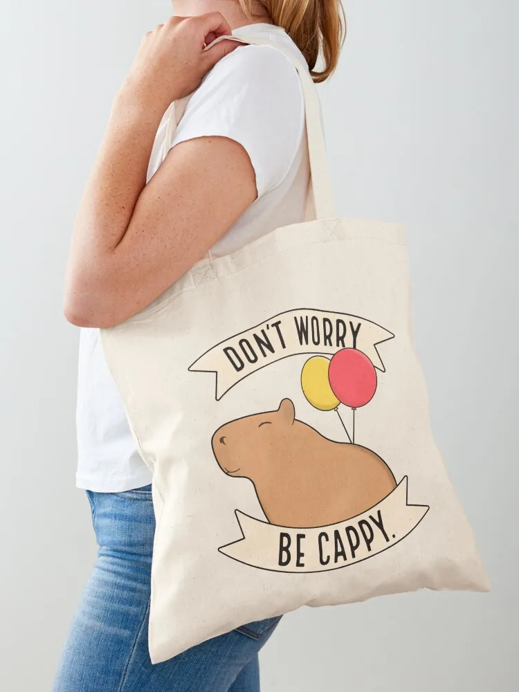 

Don't Worry Be Cappy Tote Bag bags luxury women Portable shopping bag bag luxury women cloth woman