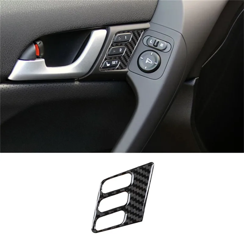 

Carbon Fiber Car Interior Mirror Control Button Switch Frame Sticker For ACURA TSX 2009-2014 Styling Accessories