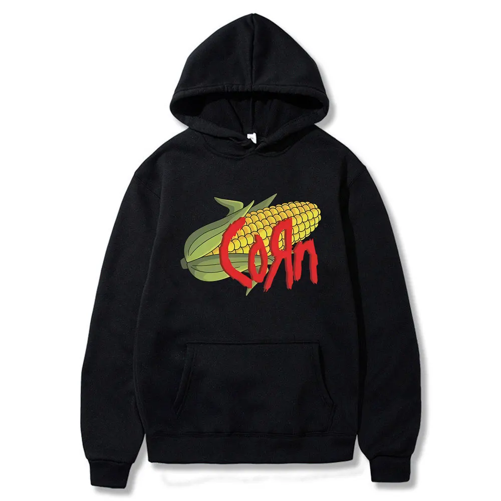 

Korn Corn Funny Meme Graphic Hoodie Men Women Vintage Gothic Rock Sweatshirt Man Casual Fleece Cotton Oversized Pullover Hoodies