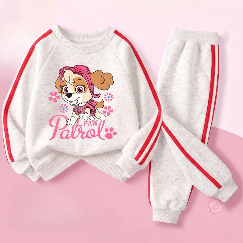 Herbst Winter Mädchen Mode Niedliche Hoodies Lange Hose Zweiteilige Sets Kinder Casual Trainingsanzüge Kinder Sport Trainingsanzug Pullover Anzug – Detail 3
