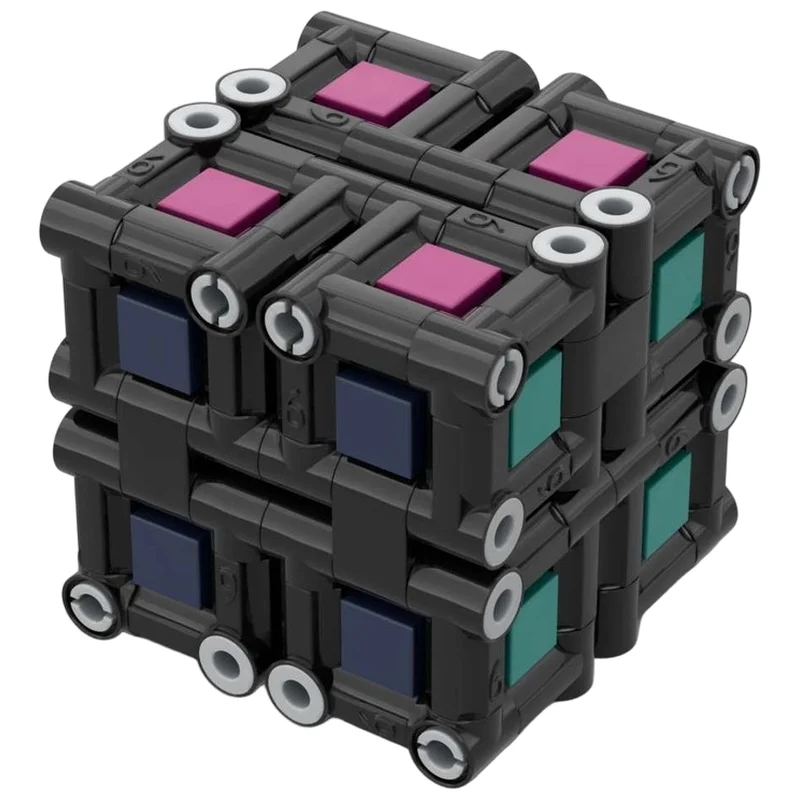 Geometric Infinite Cube MOC Bricks Desk Sculpture Abstract Design Model DIY Brick Kit Collectible Display Scene