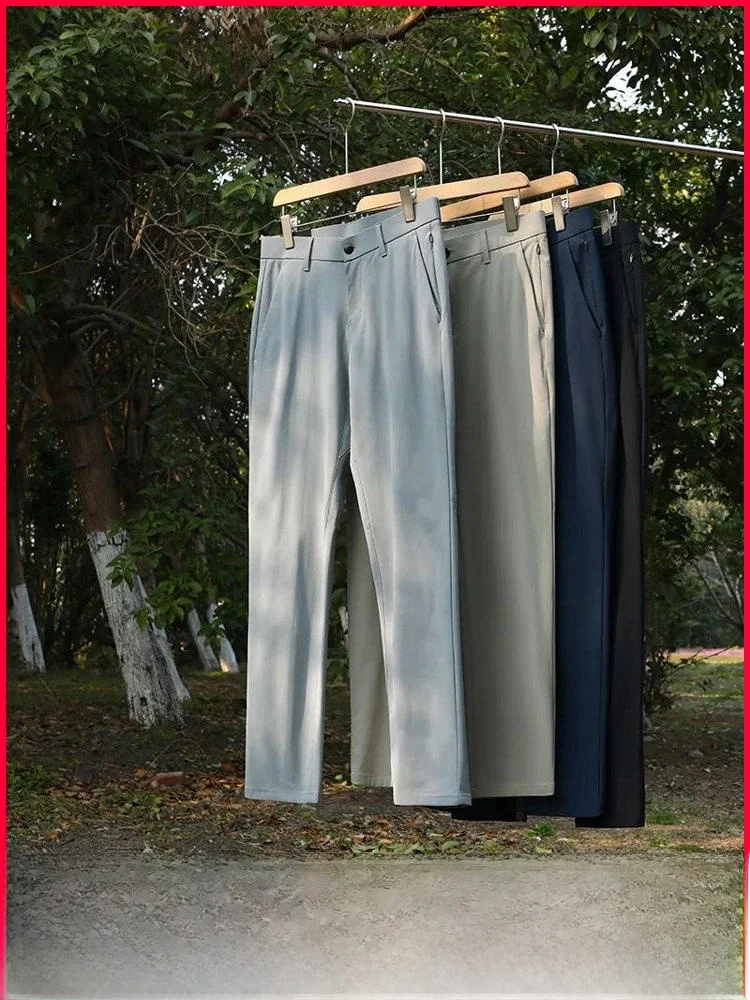 

Мужские легкие спортивные повседневные брюки для активного отдыха, быстросохнущие, из эластичной ткани, весенние, модные, городские, прямые, длинные штаны