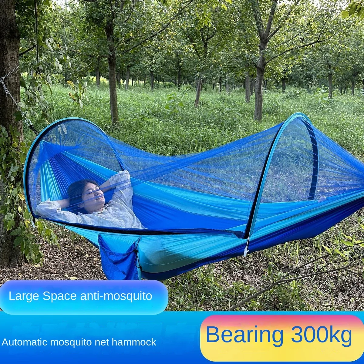 

Hammock Outdoors, Swing in Summer, Anti-rollover for Adults, Outdoor Camping for Children, Net Bed with Mosquito Net