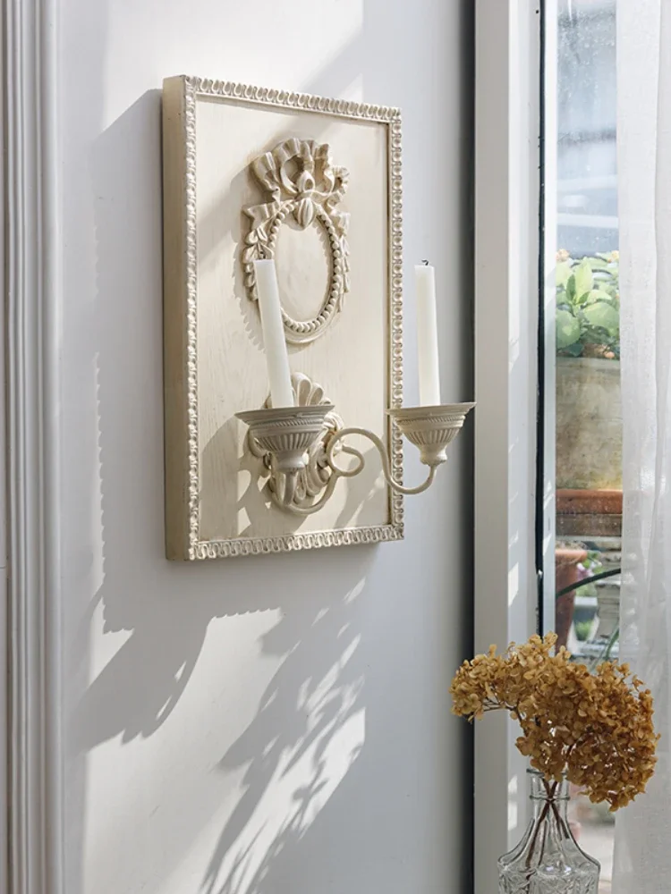Candlestick Wall-Mounted Decorative Wall Hangings Old Candle American Bedroom Living Room Home