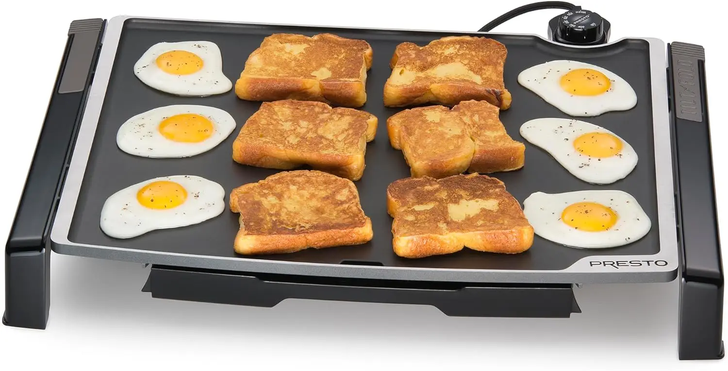 

XL Electric Griddle, Black, Tilt-N-Fold Design