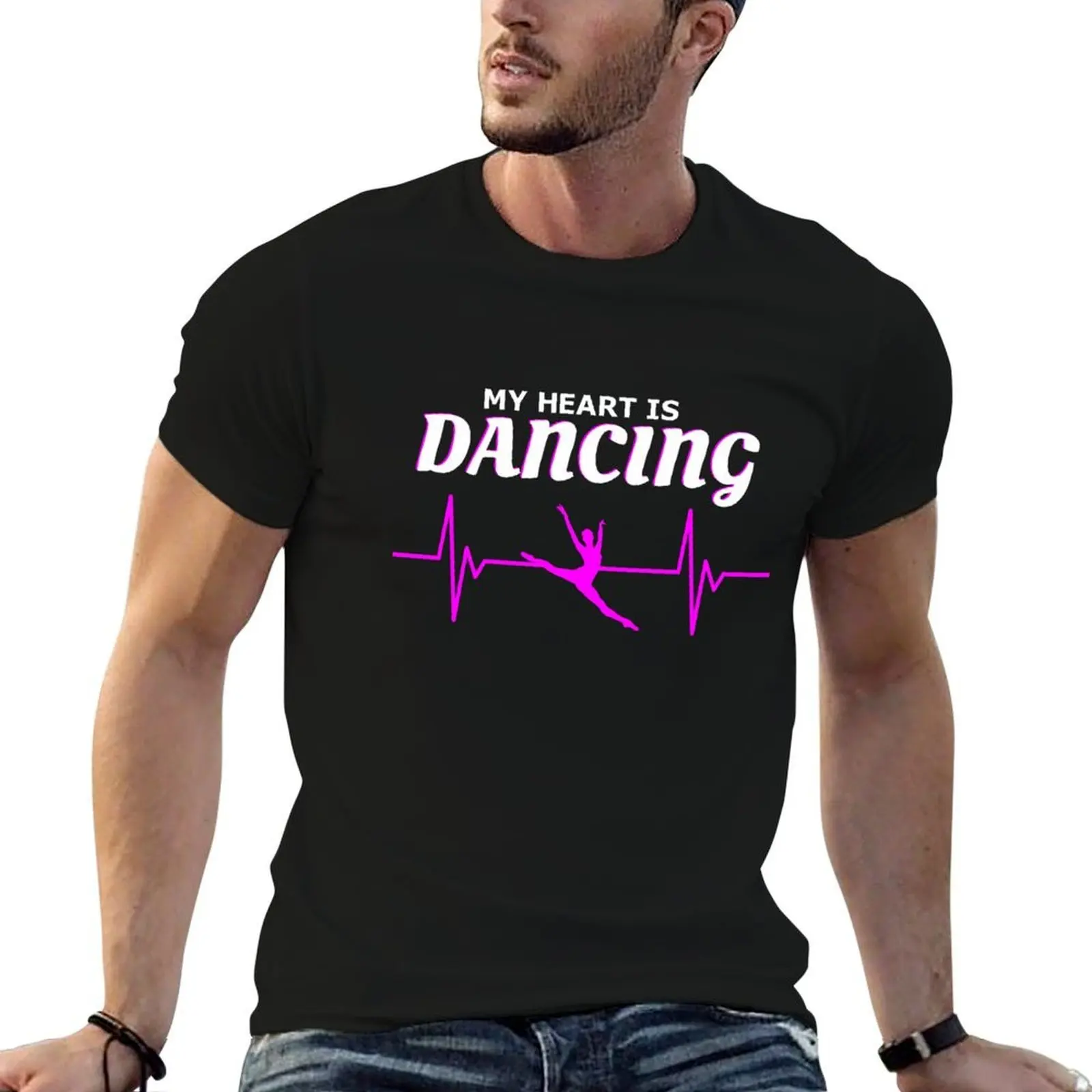 Ballerina With A Heartbeat - Ballet Ballet Dancer T-Shirt street wear vintage t shirts mens designer clothes