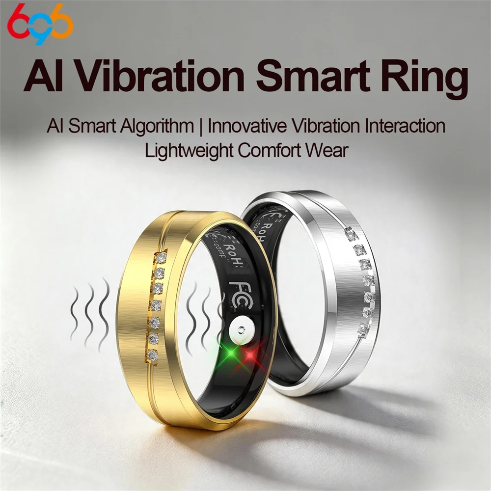 Watch Lady Man Vibration Smart Ring Body Temperature Heart Rate Sleep Monitoring Remote Shutter Waterproof Motion Control Game