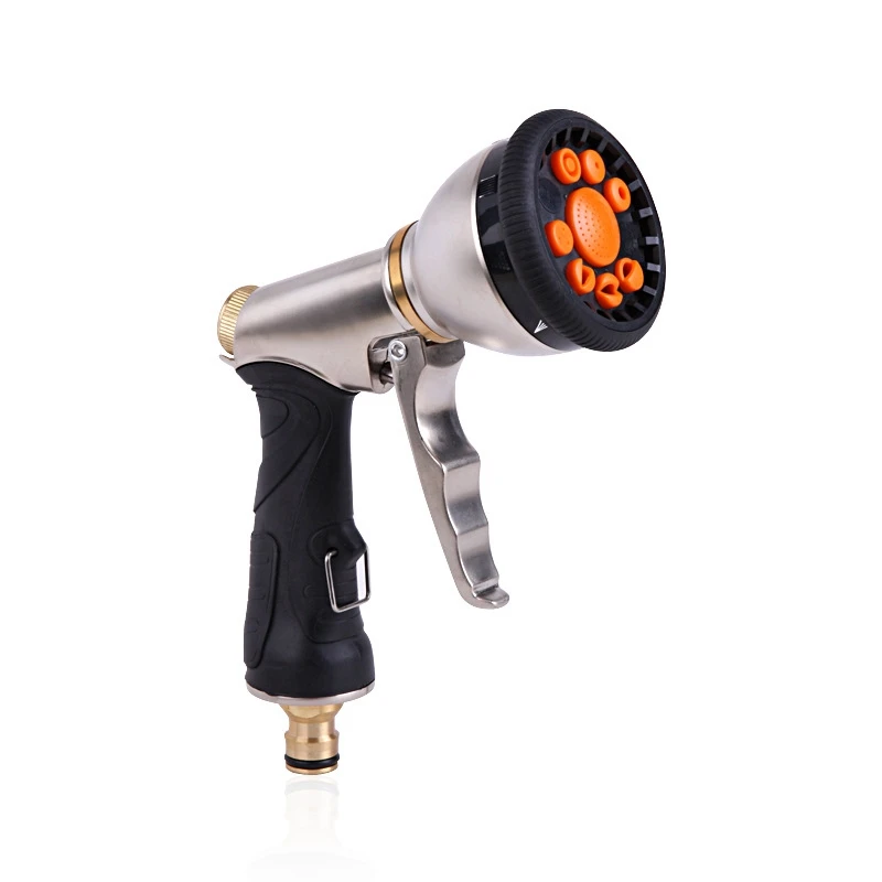 

1 Piece High Pressure Nozzle Garden Hose Nozzle Multipurpose 8 Functions Front Trigger Spray Nozzle