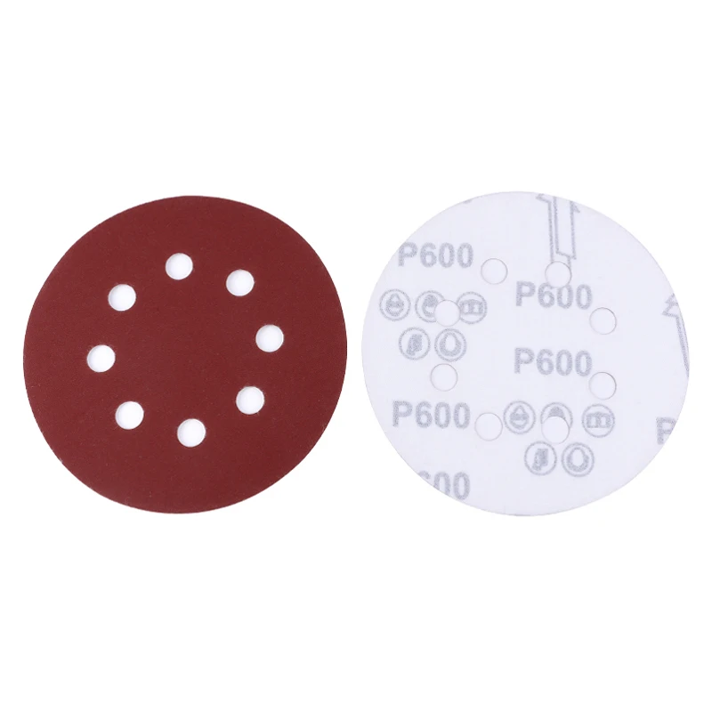 5/10/50pcs Sanding Discs 5 Inch 8 Holes 60-2000 Grits Sand Paper Hook Loop 125mm Power Sander Woodworking Automotive Metal Tools
