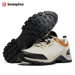 Baasploa Scarpe da trekking da uomo 2024 Nuova moda outdoor Scarpe da ginnastica stringate impermeabili Scarpe casual antiscivolo resistenti all'usura