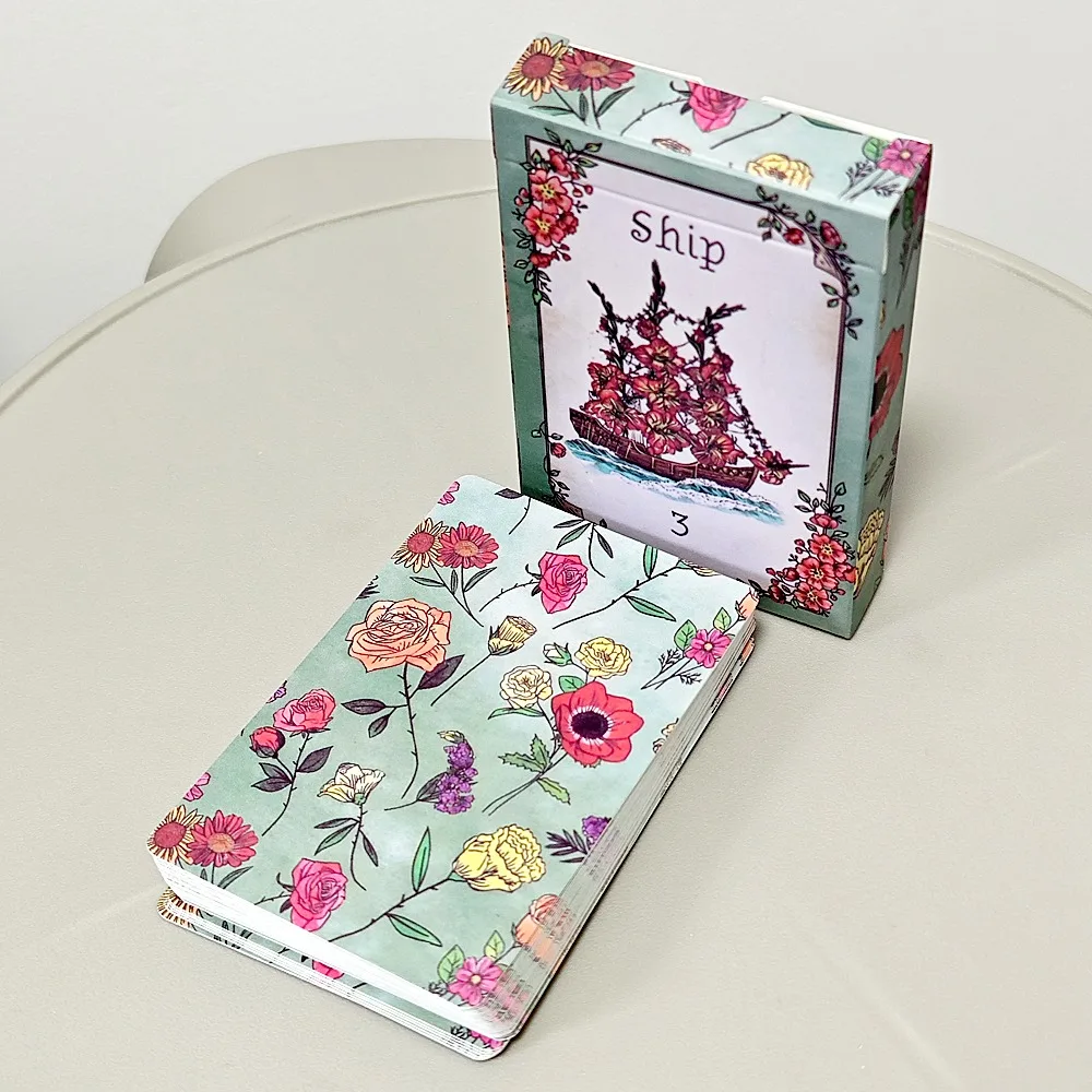 Floraneum Lenormand Tarot Oracle 9*6cm 36 Lenormand Cards Illustrations Embellished with Flowery Decor