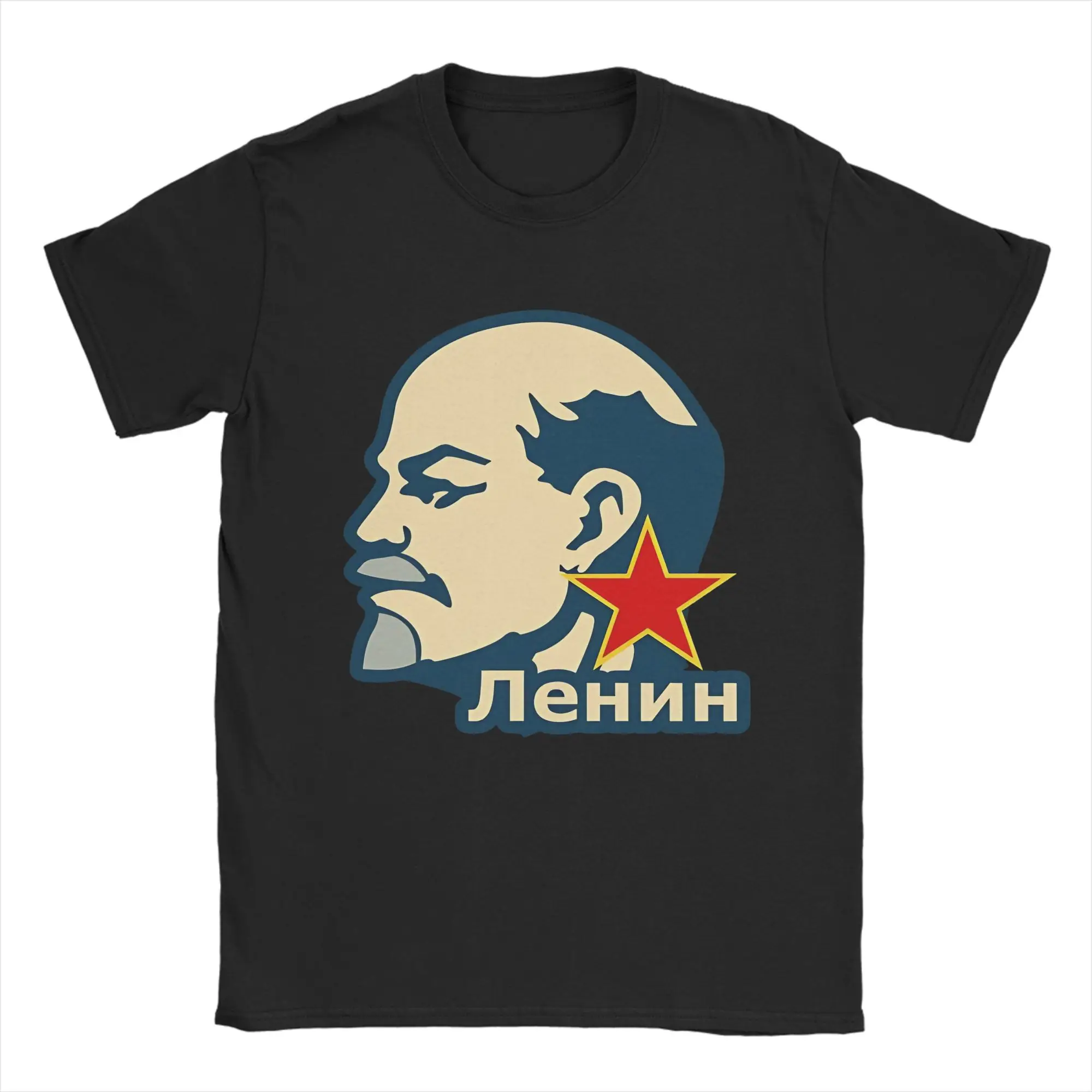 Cccp Lenin T-Shirt Summer  Cotton T Shirts For Man Casual Tee Shirt Short-Sleeve Y2K Funny Top Tees