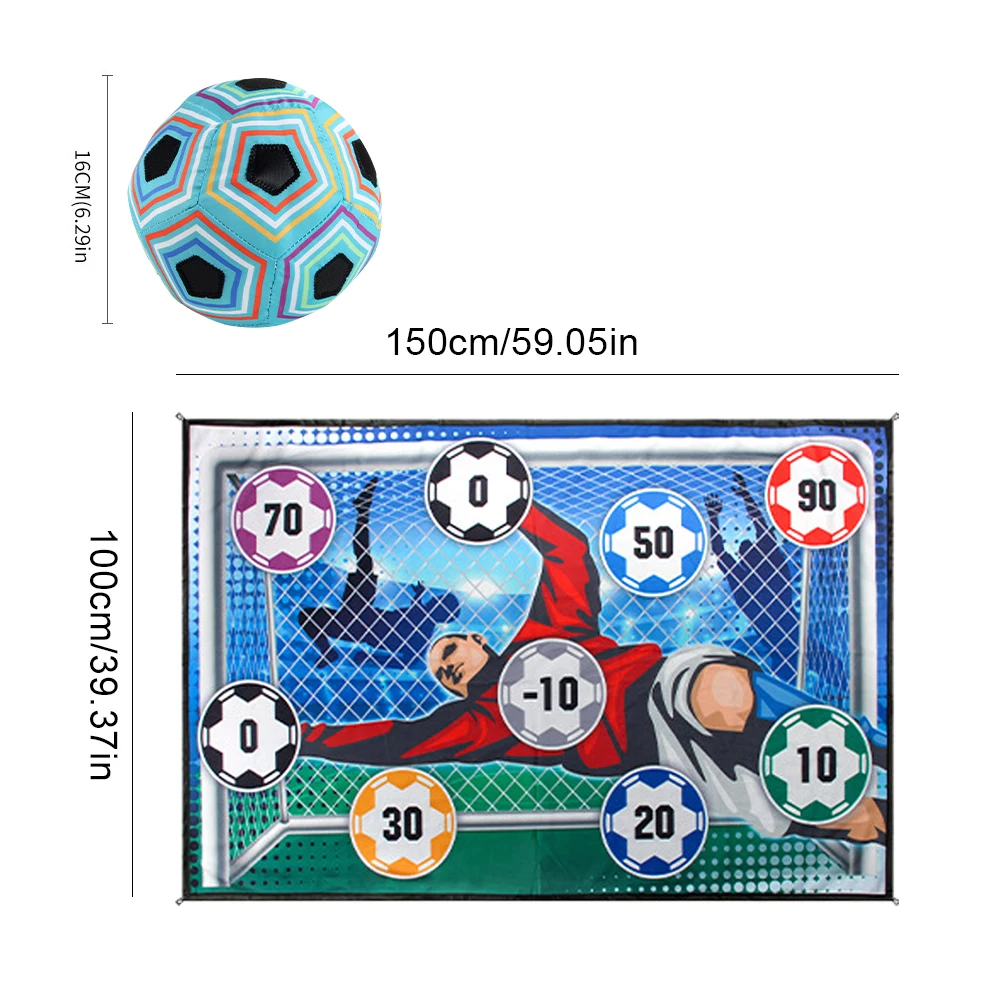 Set di tappetini per giochi di calcio da 100CM con palline adesive giocattoli da calcio Multiplayer giochi di calcio competitivi per bambini