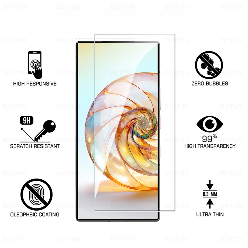 For ZTE nubia Z60 Ultra Glass 2Pcs Tempered Glass Red Magic 9 Pro+ 8 8s Pro Plus Z50 Z60Ultra Z50Ultra 5G 6.8in Screen Protector