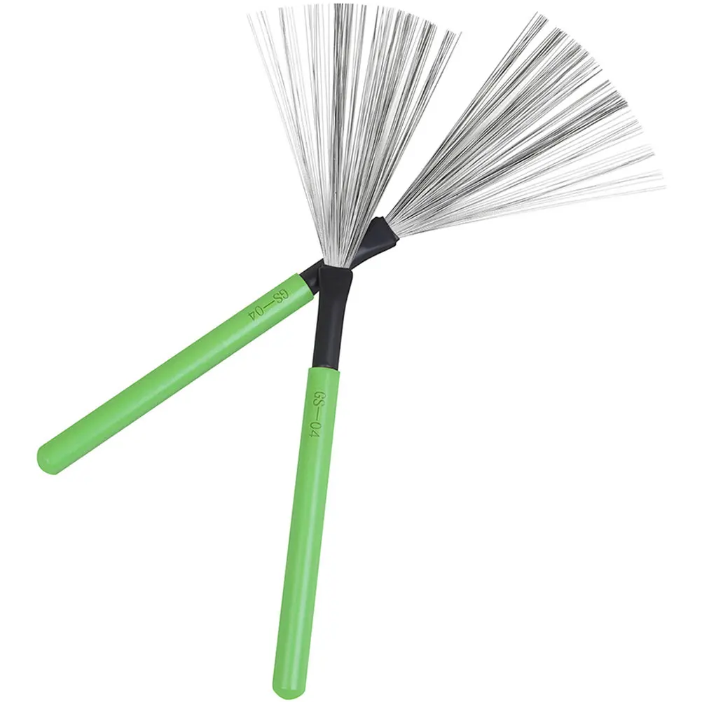 1Pair Drum Wire Brush Maple Handle Wooden Handle Portable Drum Brush Tool for Percussion Instruments Suitable for Adults