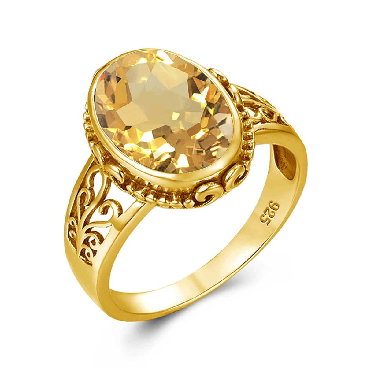 Bague en or jaune pour femme, pierre taillée nar, pierre de naissance porte-bonheur, bijoux tendance, luxe, cadeau de fête de mariage, 10x14mm