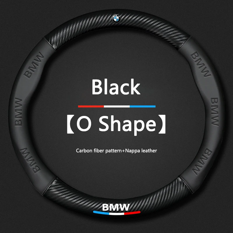 

For BMW M Power X3 X4 X5 X7 E36 E39 E46 E60 E65 E90 F10 F15 F20 F25 F30 G20 G30 G05 Car Carbon Fiber Suede Steering Wheel Cover