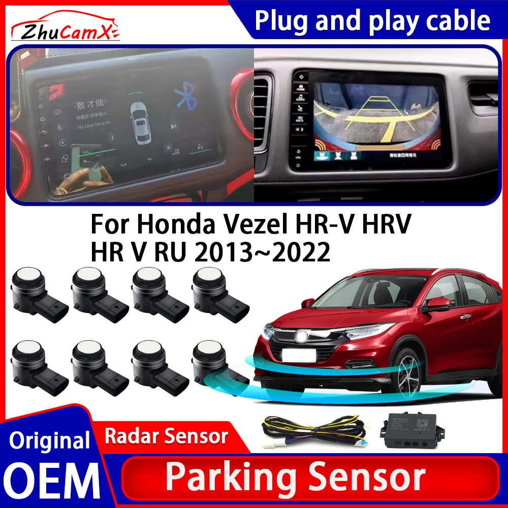 

ZhuCamX OEM Car Parking Sensor Kit Buzzer Alarm Reverse Radar Detector System For Honda Vezel HR-V HRV HR V RU 2013–2022