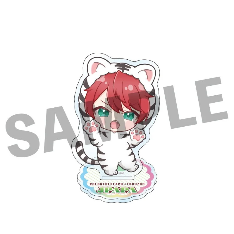 Colorful Peach Acrylic Mini Stand Figure Stand Plate Cosplay Prop Decor Cartoons Present Friend Festivals Gifts Keychain