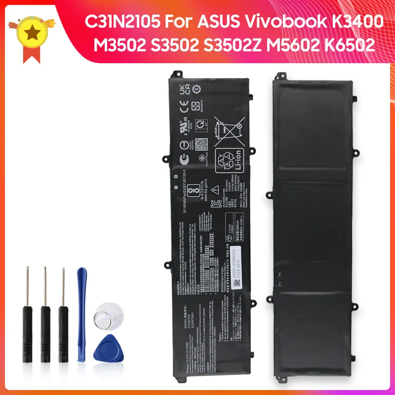 

Battery C31N2105 For ASUS Vivobook K3400 M3402 M3502 S3502 S3502Z M5602 K6502 Series Batteries 6072mAh With Tool