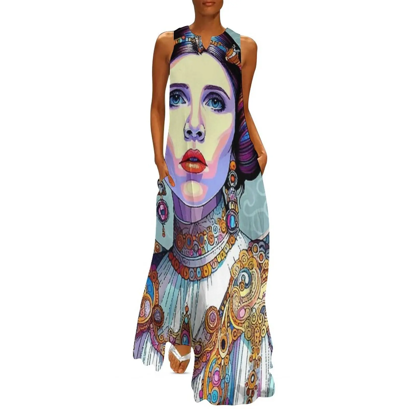 

Princess Leia Ornamental Art Print Long Dress women's summer dress 2025 summer dress korean women evening dresses ladies
