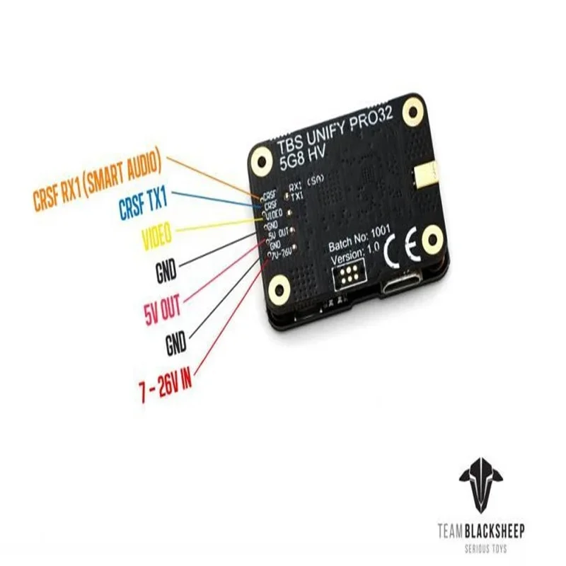 TBS UNIFY PRO32 HV (MMCX) 1W + transmissor de vídeo com conector MMCX para modelo RC Racing Drone