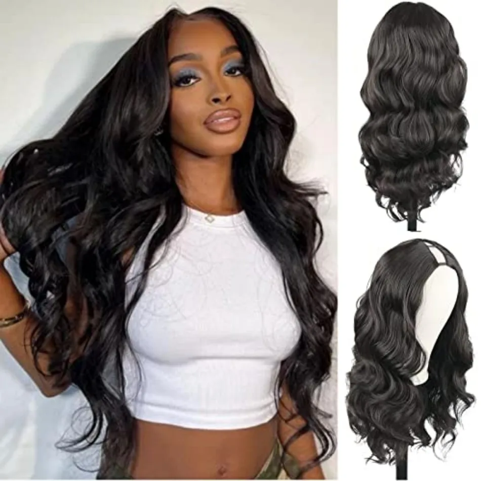 220 밀도 V파트 가발 인모 바디 웨이브 인모 가발 브라질리언 V파트 인모 웨이브 가발 (흑인 여성용) 18인치