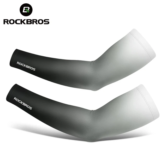 ROCKBROS Armmanschette, atmungsaktiv, schnell trocknend, UV-Schutz, Radfahren, Sportärmel, Eisstoff, Sonnenschutz, Sportbekleidung, Fitness-Armmanschette