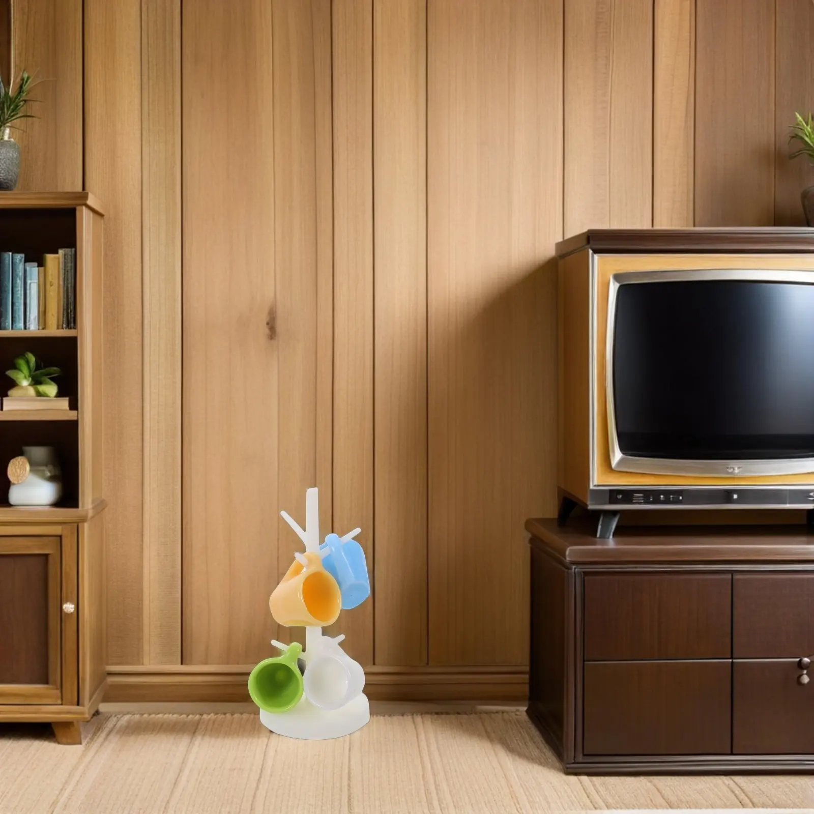 

Набор: реалистичная подставка для миниатюрных стаканов, держатель для миниатюрной посуды, пластиковый аксессуар для кукольного домика, кухонный декор, миниатюрный держатель для кружек