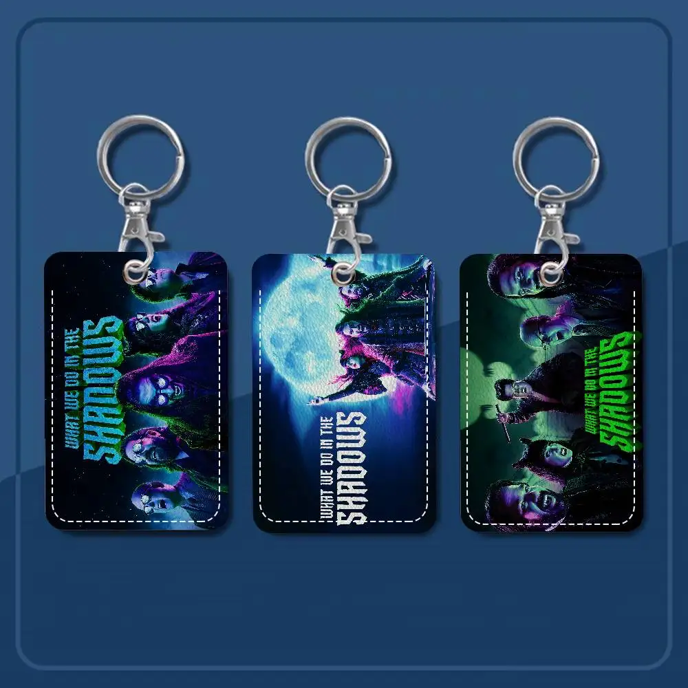 Movie What We Do in The Shadows Pattern Holder Keychain With Keychain for Access Card Bus Pass & Card Credit ID Bank Card