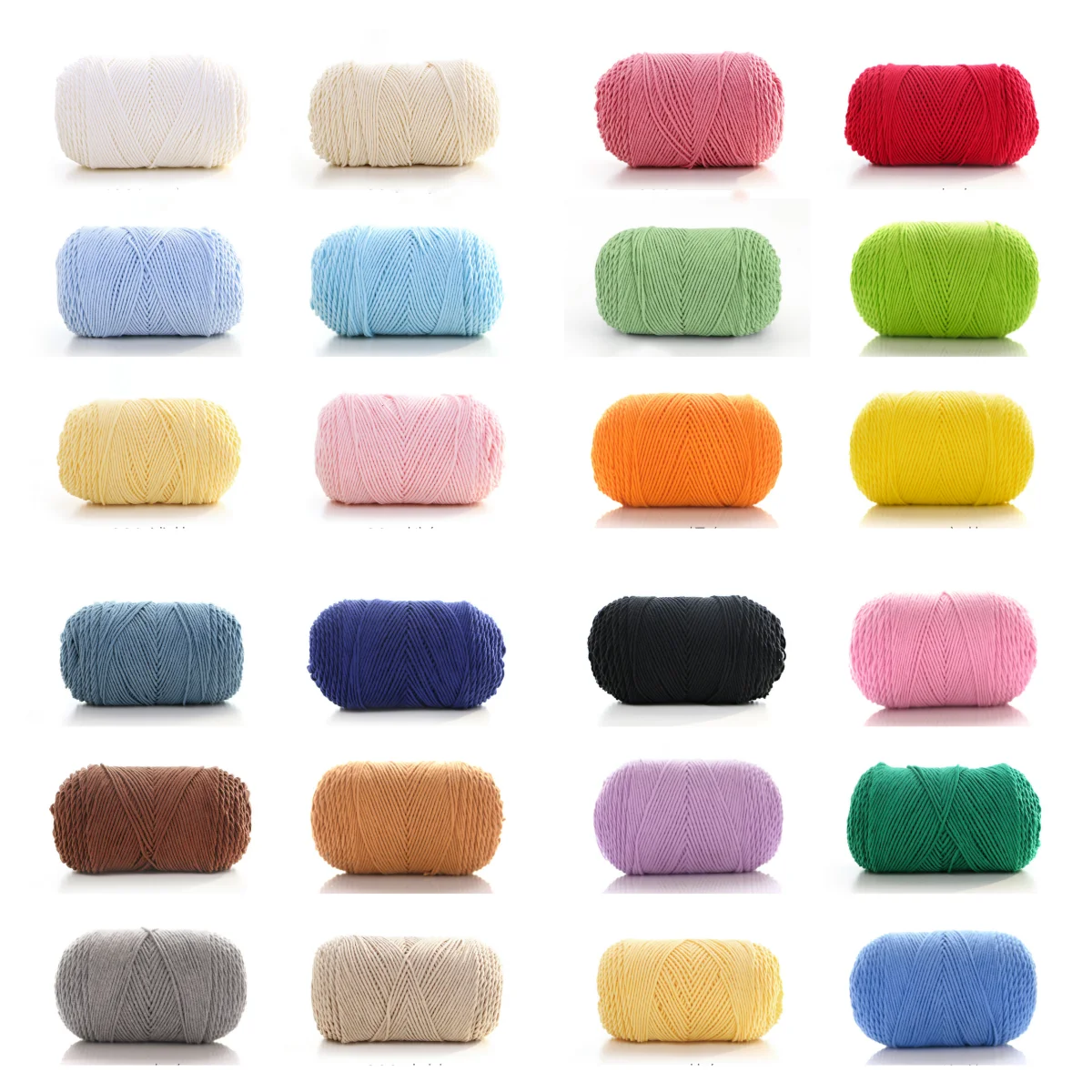 100g/Ball 5-strand Cotton Line Solid Color Knitting Yarn DIY Handmade lanas Material Use For Knitting Scarf Blanket Cape Sweater