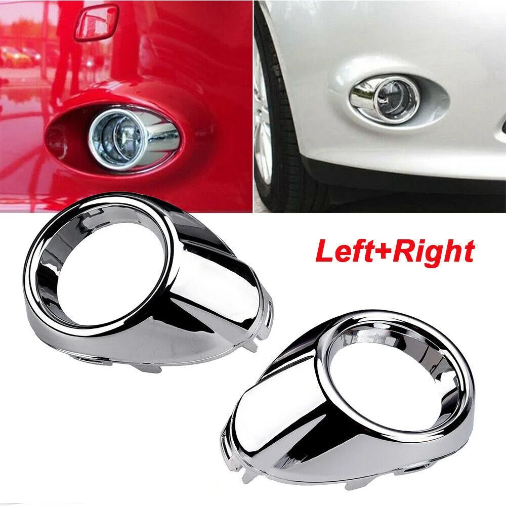

2Pcs Front Fog Light Cover Headlight Frame Trim 602002158AA 602002159AA For Ford Focus Black Car Exterior Accessories ﻿