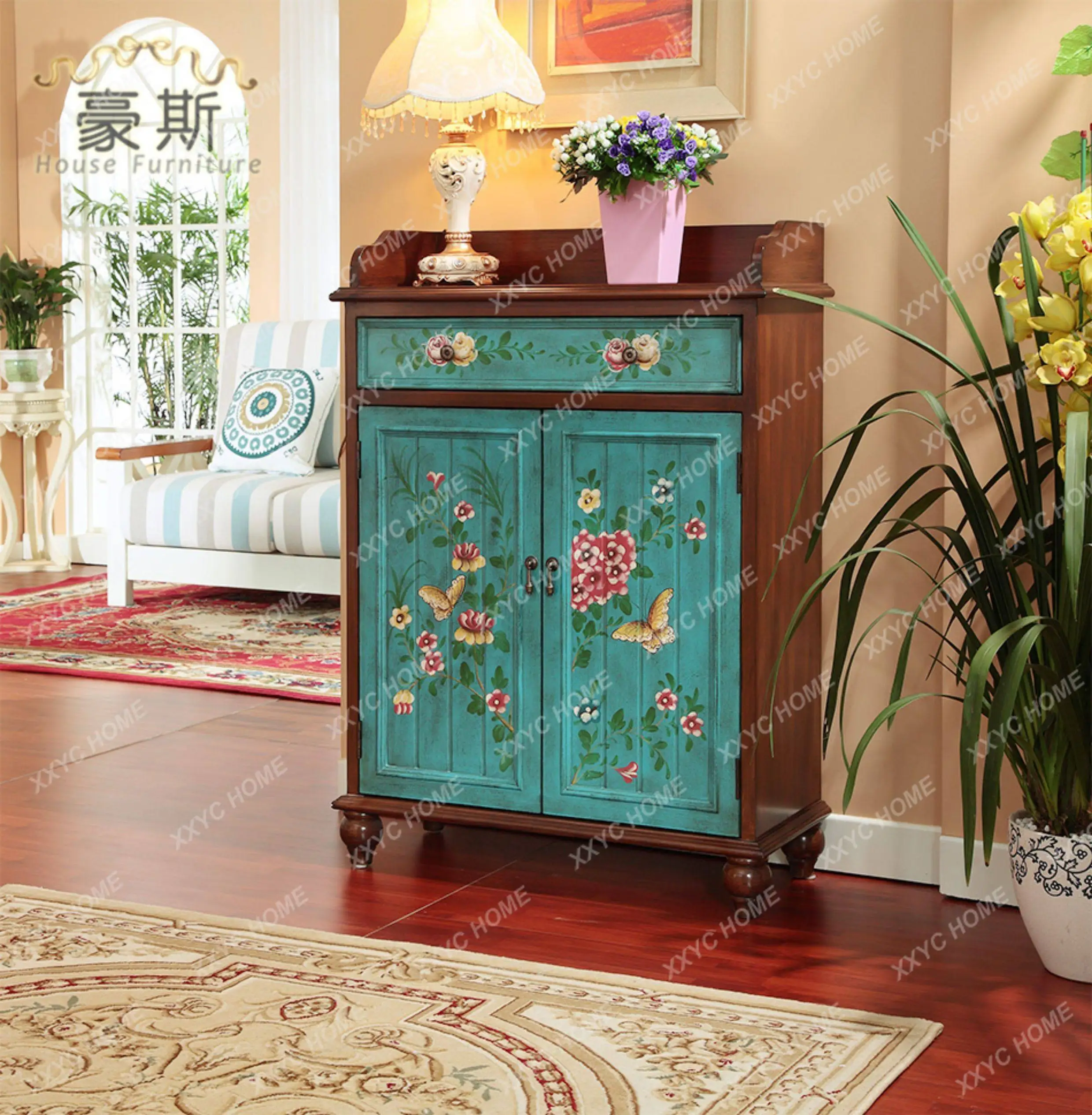 

Lshoe cabinet one bucket and two doors entrance storage cabinet 0.8 meters shoe cabinet furniture partition