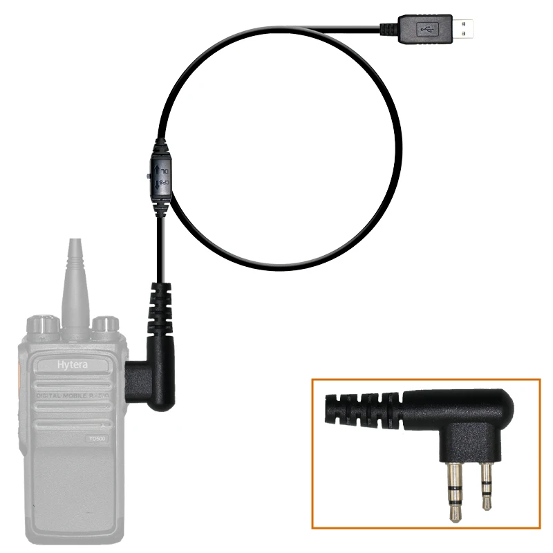 PC76 USB Write-Line Programming Cable for Two-Way Radio for Hytera TD500 TD510 TD520 TD530 TD560 TD580 PD-530 Interphone