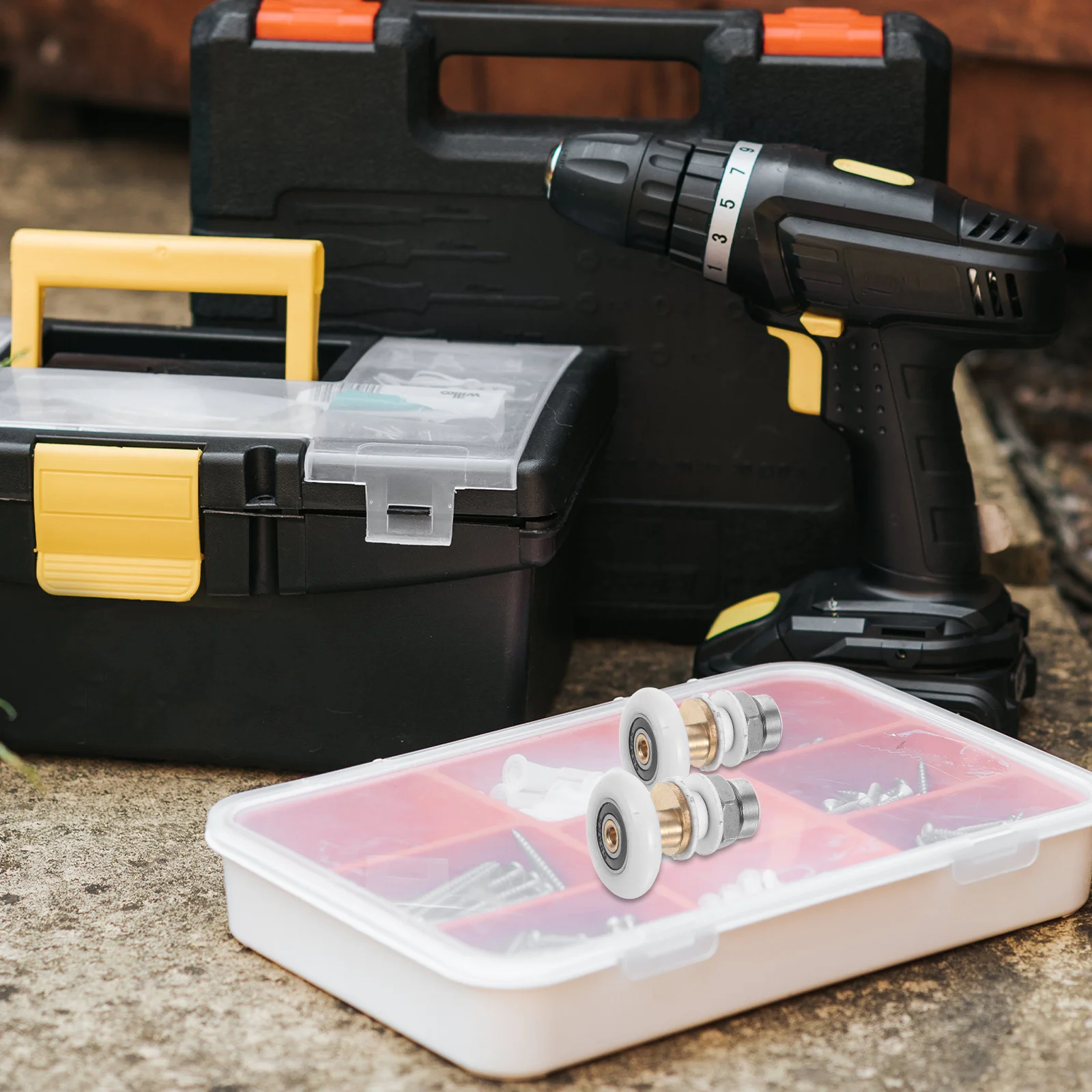 

4Pcs Shower Door Rollers Smooth Operation Replacement Parts Sliding Glass Door Wheels Bathroom Shower Hardware Kit 25Mm