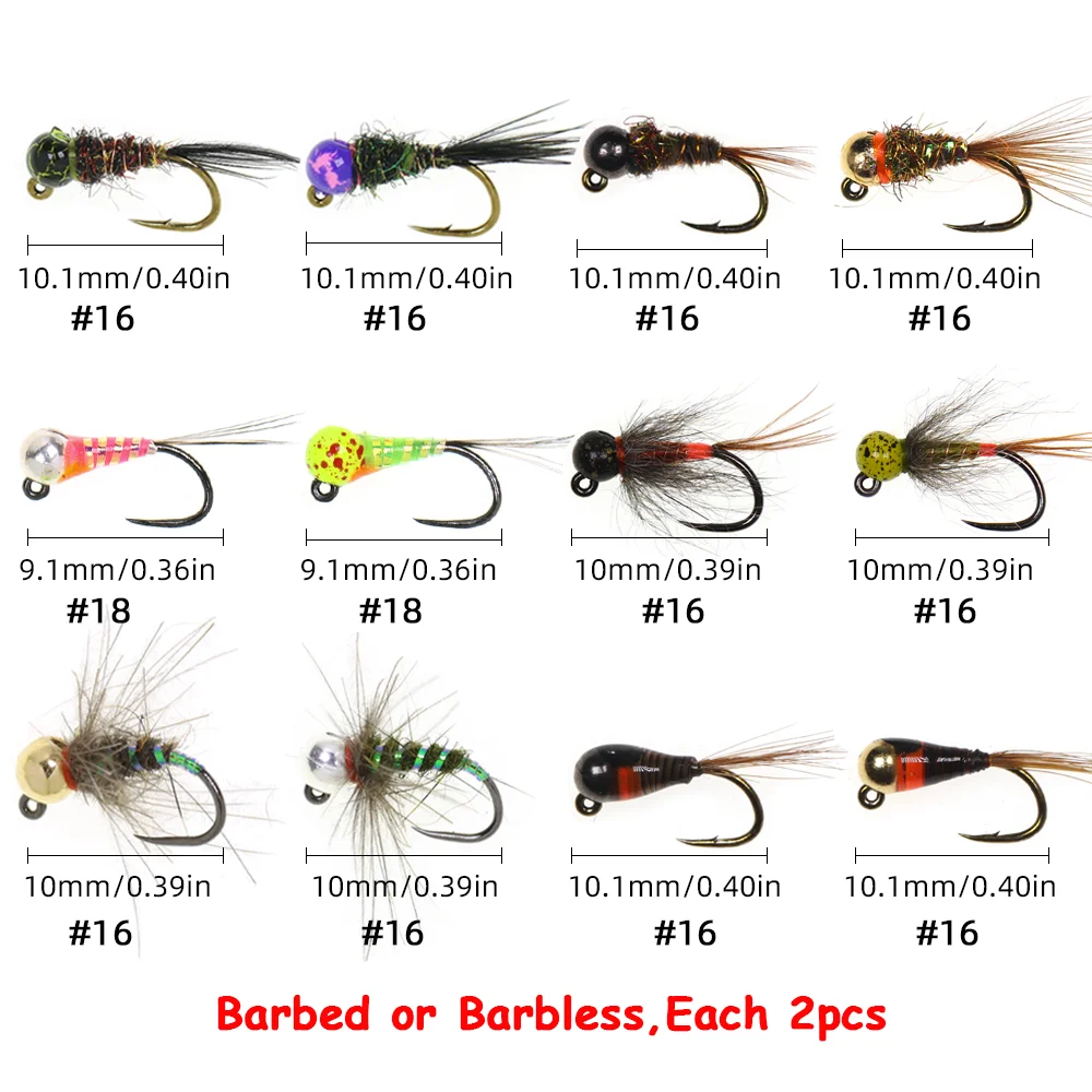 24 قطعة # 16 # طقم 18 طُعم صنا - مراجعة Fishing Hook Barbless وسعره