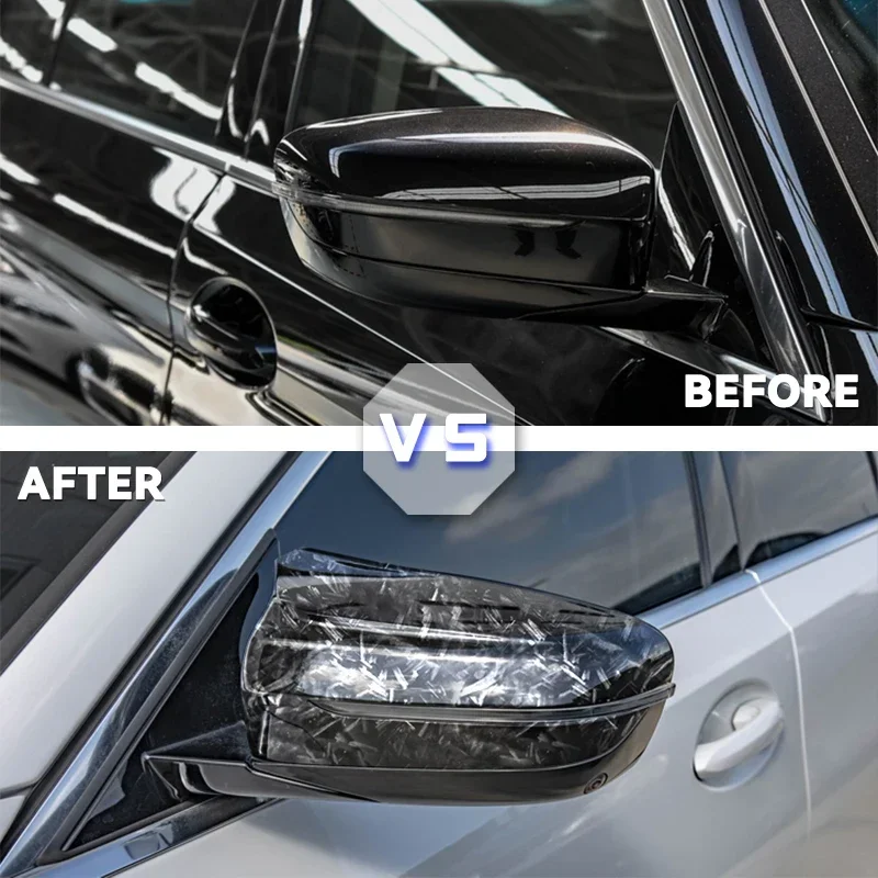 For BMW 3 4 5 7 8-Series G20 G21 G28 G11 G12 G14 G15 G16 G30 G31 G38 G22 Black Exterior Side Rearview Mirror Cover Trim 
