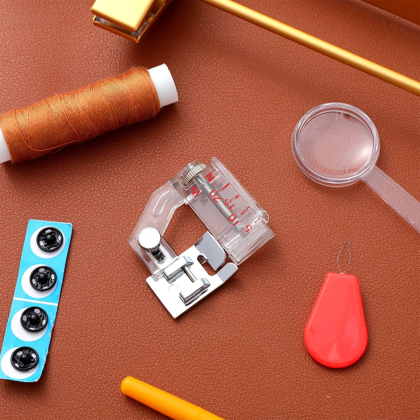 

Tape Binding Presser Foot for Sewing Machine Portable Practical Hem Foot Bias Binder Sewing Accessories Elastic Band