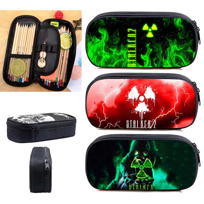 3D Anime S.T.A.L.K.E.R. 2 Pencil Case Teenager Makeup Cases Shooting Stalker 2 Cosmetic Box Heart of Gun Storage School Supplies