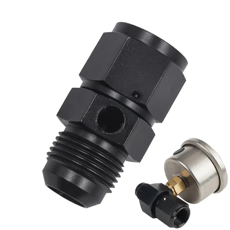 Pressure Hose Adapter Fittings Oil Pressure Regulator Adapter With 1/8NPT Meter Port 4/6/8/10/12AN External To Internal Thread