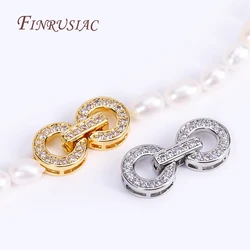 Luxury Fastener Connector Clasps 18K Gold Plated Inlaid Zircon End Beads Fastener Lock Accessories,DIY Jewellery Making Supplies