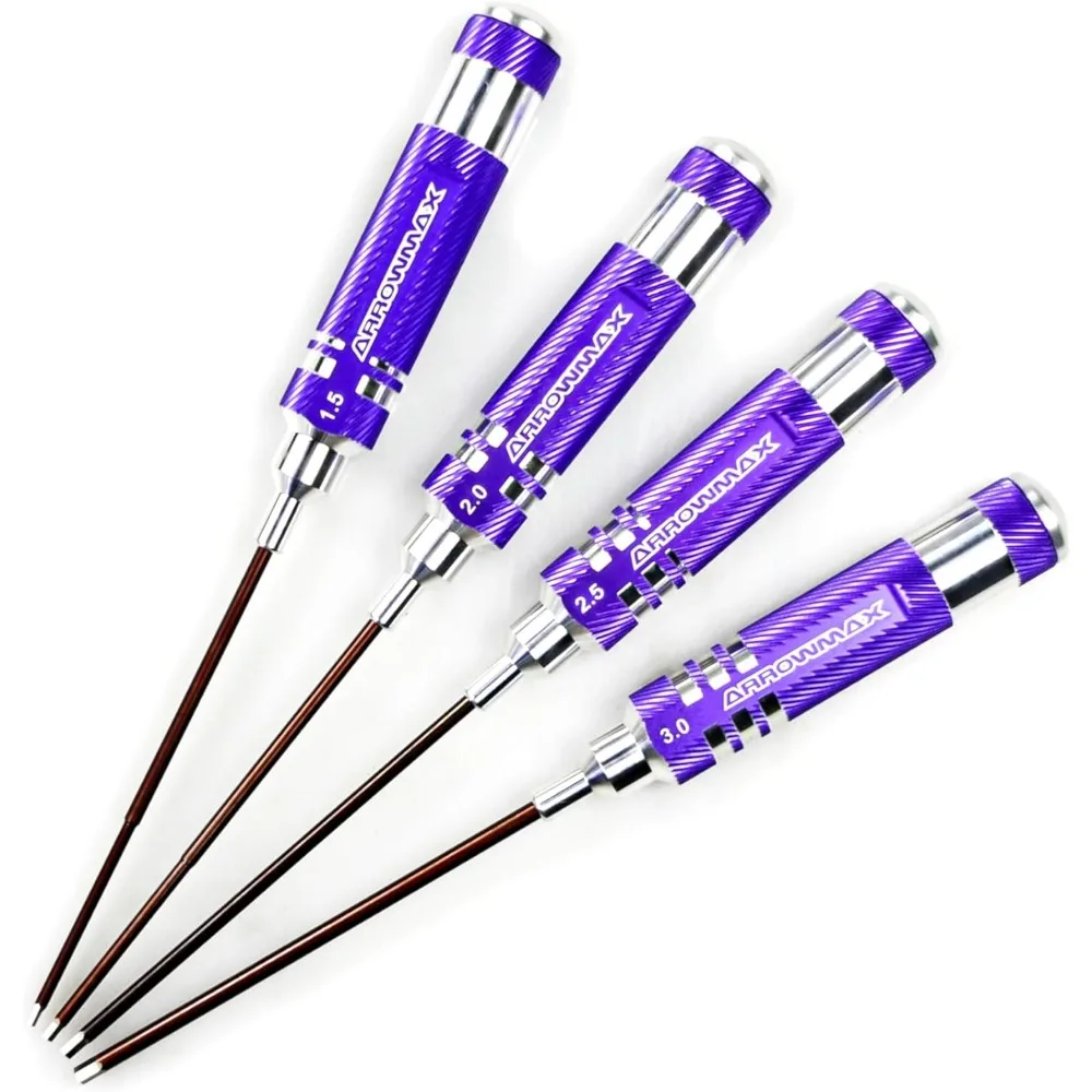 

AM ARROWMAX Hex Screwdriver Set for RC Tools - Hexagon Small Screwdriver Set for RC Car, Boat, Quidcopter, Helicopter and More -