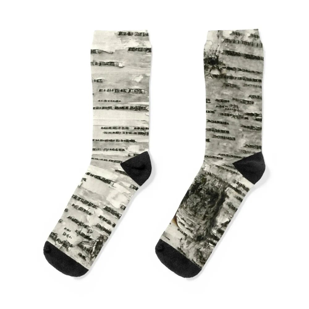 

Birch Bark Socks funny sock christmas gift hiking anti-slip Socks Ladies Men's