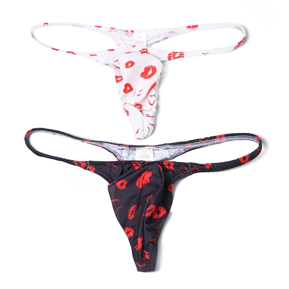 

Low Waist G Strings Breathable Underwear Night Time Sexy Print Pouch Briefs Applicable Male Gender Regular Clothing Length