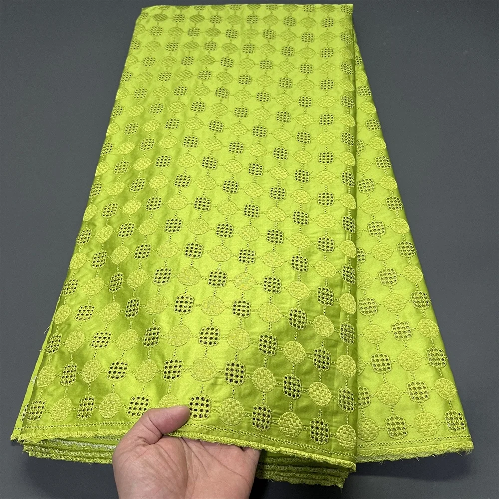 

Tulle Lace Fabric for Sewing Dress, Damask Cotton, High Quality, Pure Embroidery, Wedding Party, Nigerian, 5Yard, 2025,HZ1396