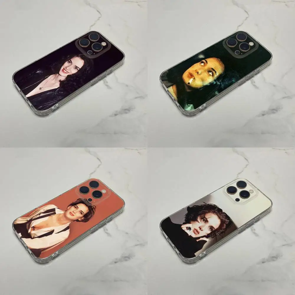 

Actress W-Winona Ryder Phone Case For iPhone 17,16,15,14,13,12,11 Plus,Pro,Max,Plus,E,SE4,Mini Transparent Box