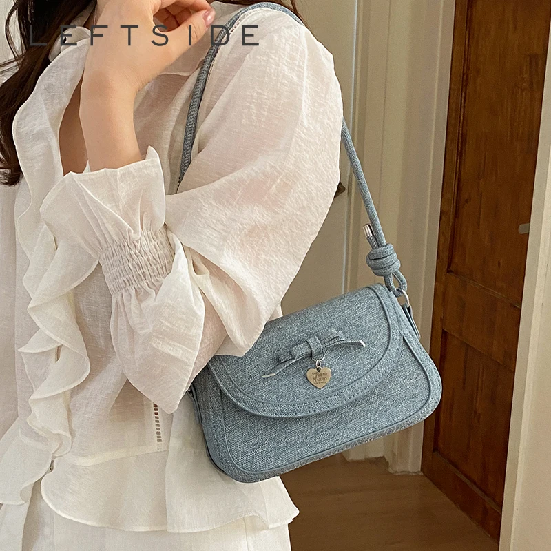 

Women's Small Denim Crossbody Bags Female Sweet Fresh Daily Casual Dating Underarm Shoulder Bag 2026 New Handbags and Purses